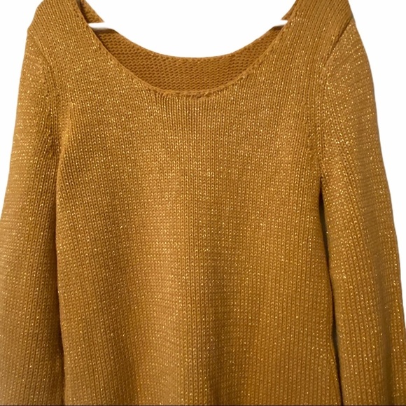 Somedays‎ Lovin gold metallic sweater dress small NWT - Picture 7 of 13